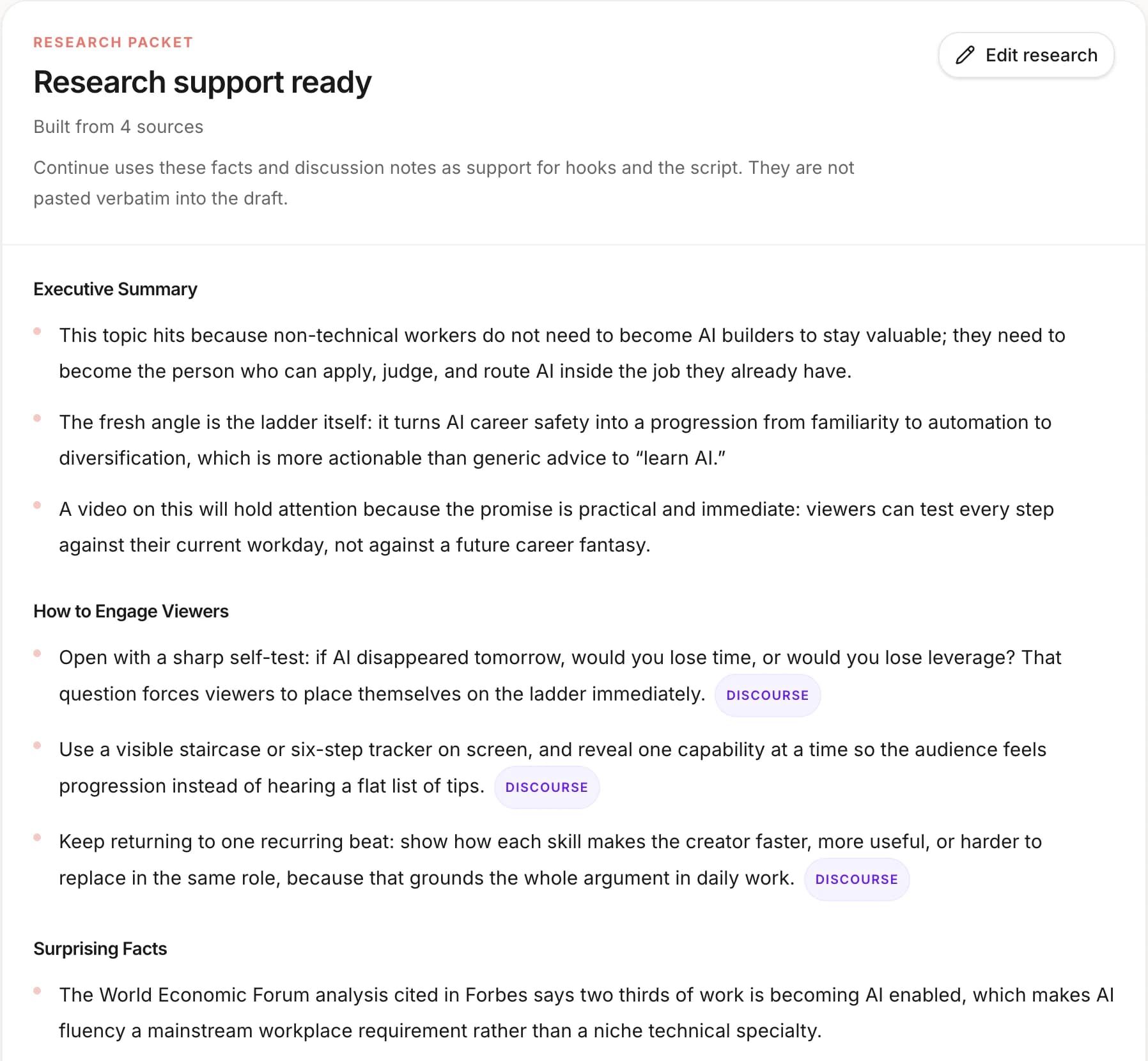 Research packet supporting your take